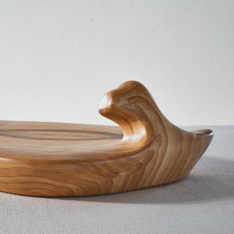 Grandjean-Jourdan 'Faux Bois' ceramic table centrepiece Vallauris 1960s