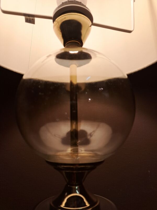 Lampe See Delmas en laiton et verre