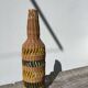 Large vintage woven rattan vase 1960s