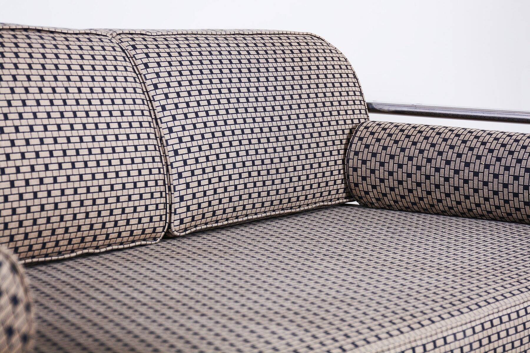 Bauhaus Sofa in Chrome and Oak attributed to Hynek Gottwald, Czech, 1930s