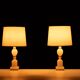 small Marble Table lamps Hollywood Regency 1970s Italy