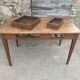 Solid oak farmhouse table with 2 drawers 1900