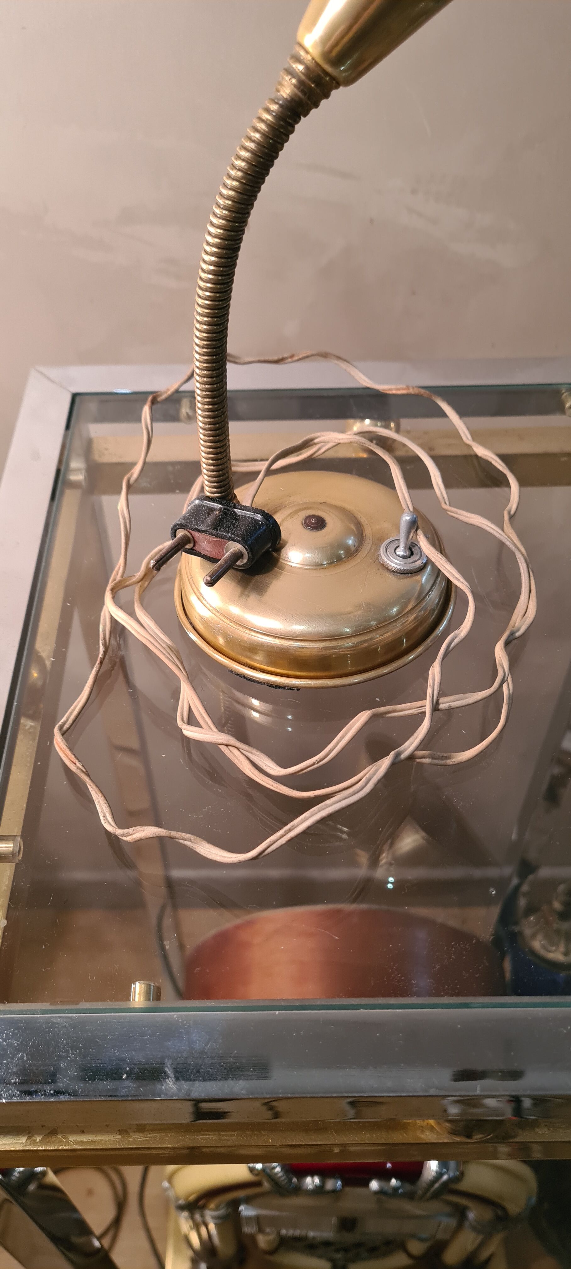 Table lamp 1950 brass design