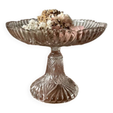 Coupe à fruit en verre ciselé