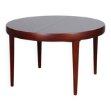 Round extendable dining table in Rio rosewood, 1960