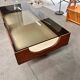 Vintage Space Age Coffee Table with Smoke Glass Table Top, 1960s