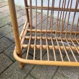 Table d'appoint rotin 60's