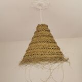 Suspension Dalia en Halfa Tressé – 40×45 cm – Fabrication Artisanale Maroca