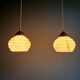 Pair of Art Deco marbled opaline pendant lights, 1920s-30s