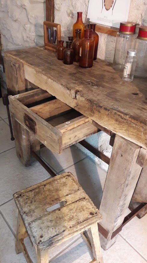 Établi de menuisier ancien