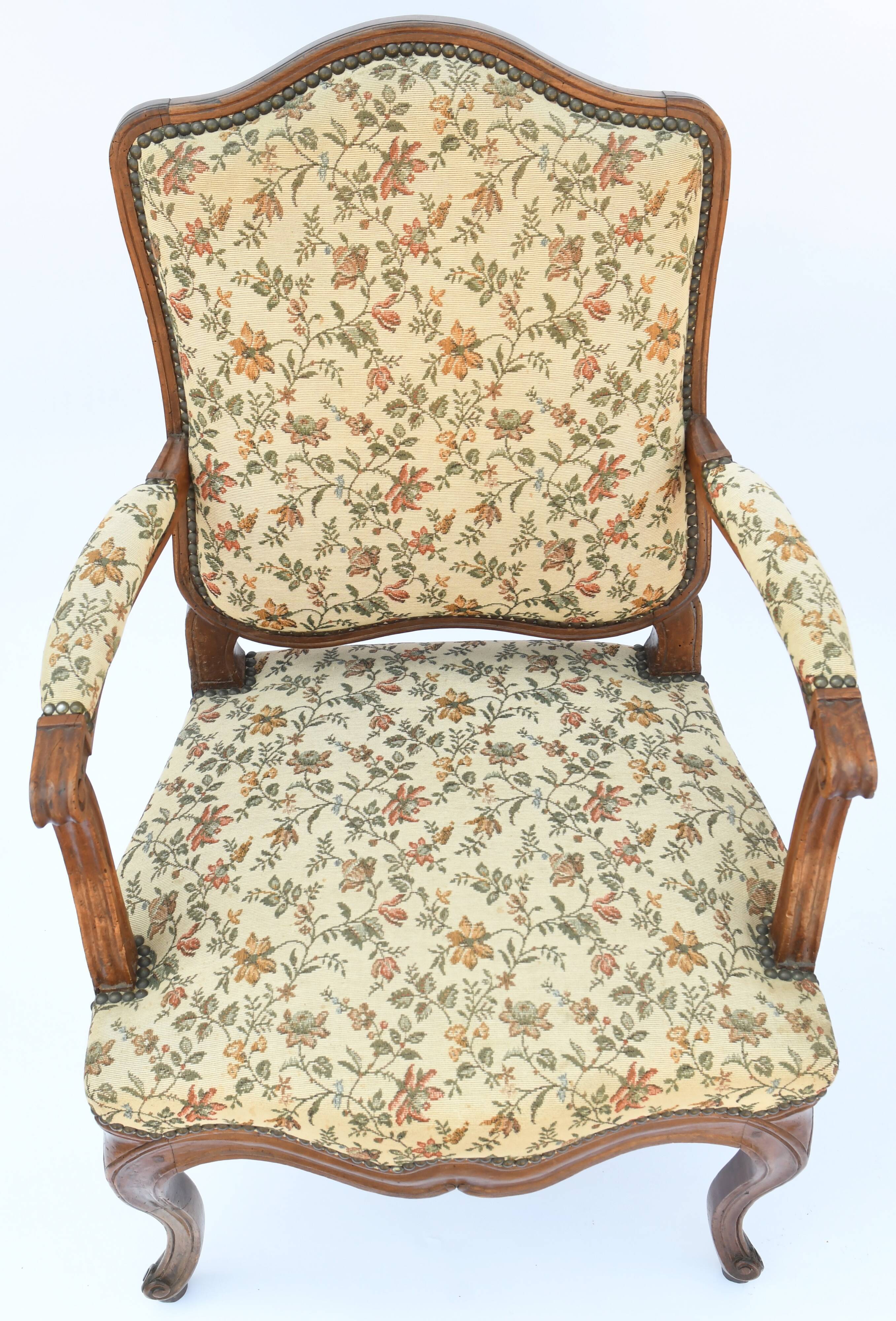Pair of Louis XV style armchairs