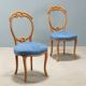 Antique beech chairs with upholstered seats, Italy, 19th century.
