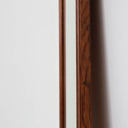 French art deco mirror with carved oak wooden frame, ca. 1930