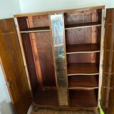 Elm magnifying glass cabinet