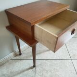 vintage teak bedside table