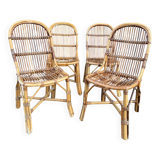 1960s rattan chairs from France