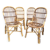 1960s rattan chairs from France