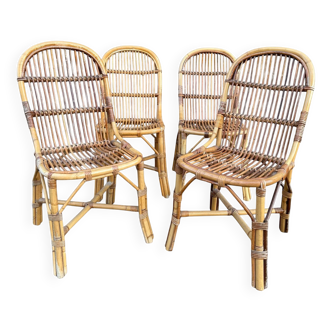 1960s rattan chairs from France
