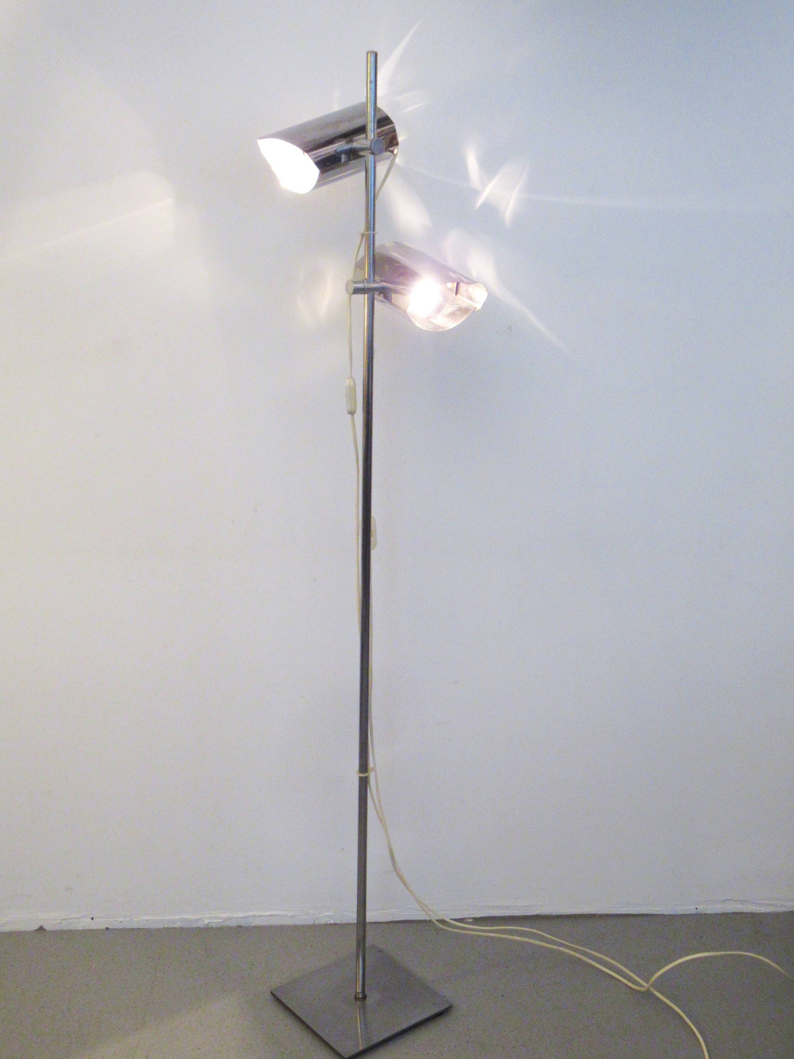 Lampadaire chromé Années 70