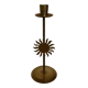 Brass sunburst candle holder