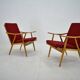 1960s pair of Ton/Thonet beech armchairs, Czechoslovakia