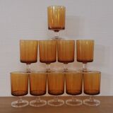 Lot 10 wine glasses Luminarc Cavalier amber