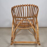 Rocking-chair bamboo and rattan