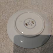 Christofle blue ginkgo porcelain breakfast cup and saucer, 35cl