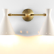 Italian wall lamp sconce double white
