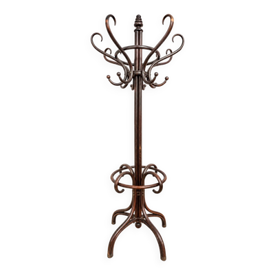 Grand portemanteau perroquet en hêtre courbé attribué à Thonet – fin XIXe s