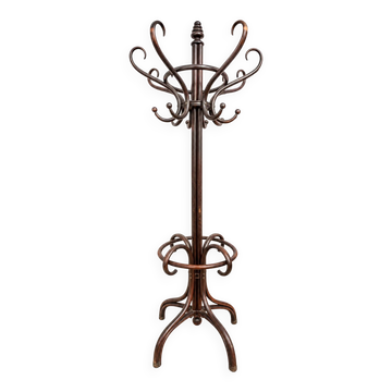Large curved beech coat rack attributed to Thonet – late 19th century.