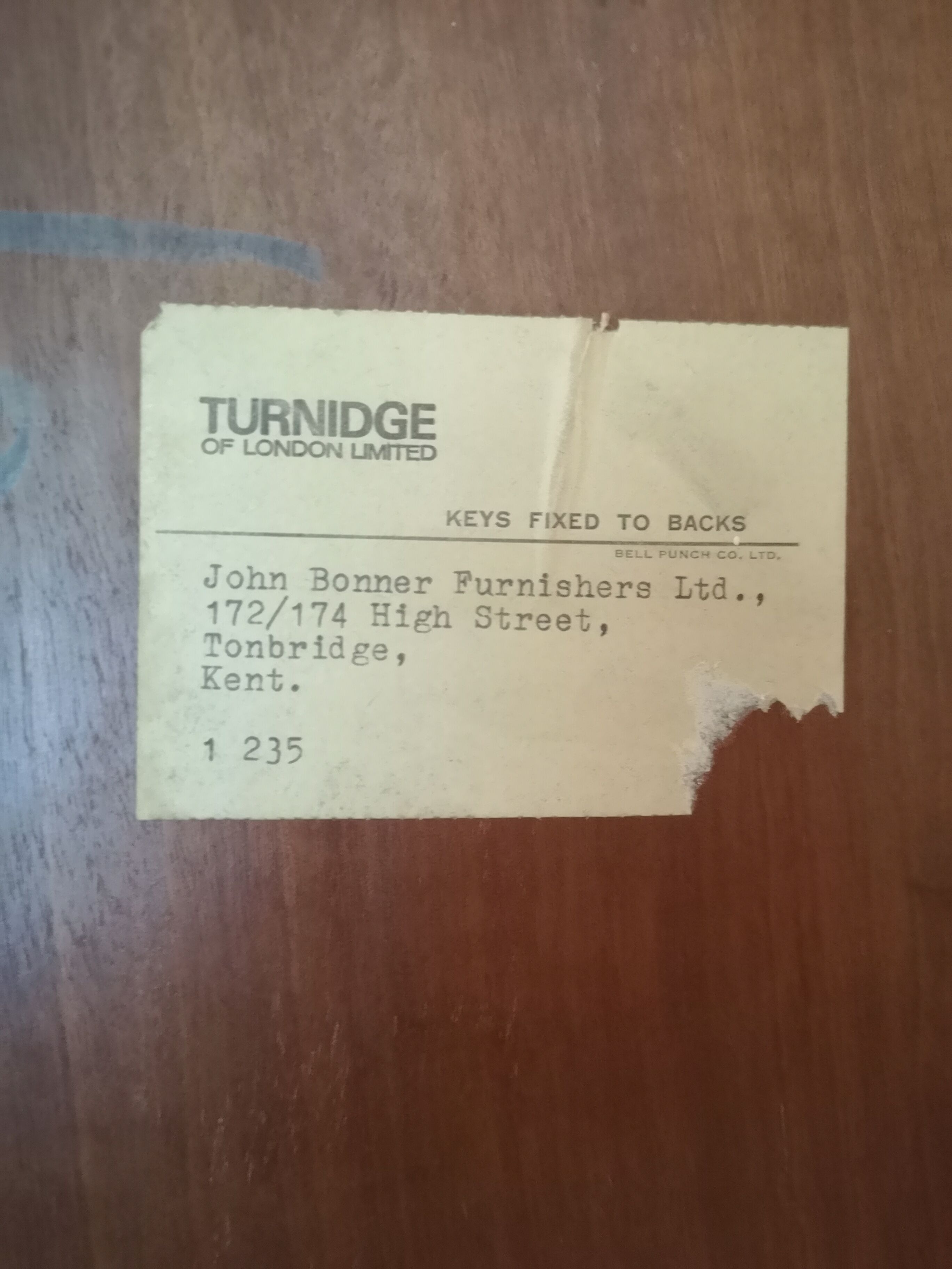 Turnidge of London 1960/70 corner furniture