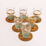 Set of 6 Beldi blown transparent glasses