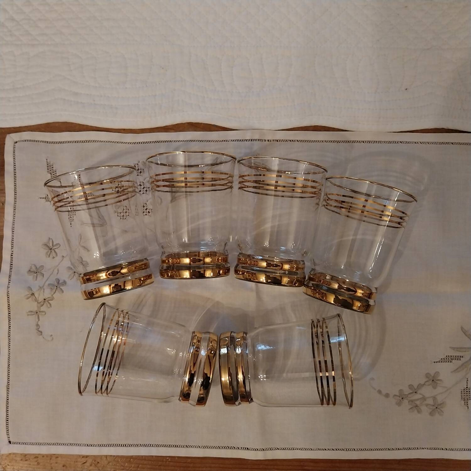 Vintage 50s glass water glasses