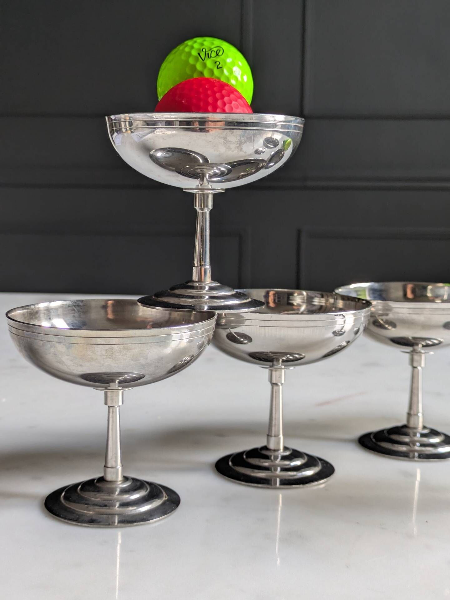 Suite de six coupes à glace/sorbet par Rémy Letang  70'