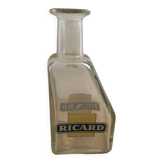 Ricard glass decanter white logo blue cartridge yellow background