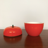 Vintage orange apple ice bucket