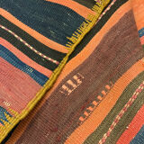 Vintage persian kilim rug- handmade oriental flat-weave rug- 125x363cm