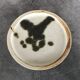Small vintage plate from the La Colombe pottery, Vallauris artistic effect stoneware