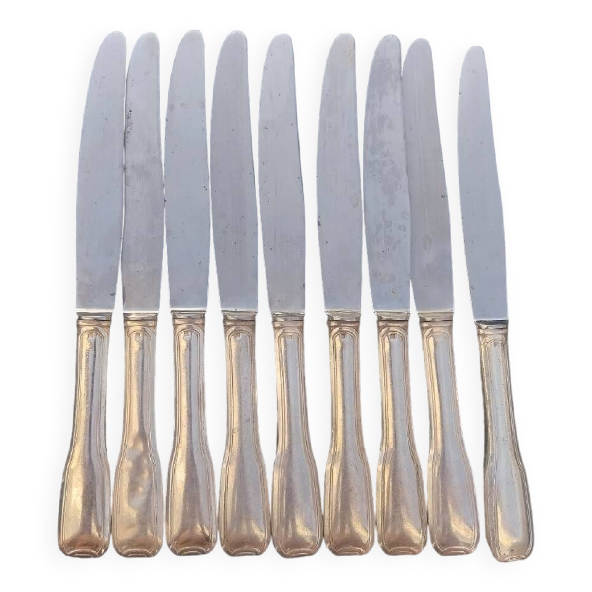 Set of silver metal knives - François Frionet