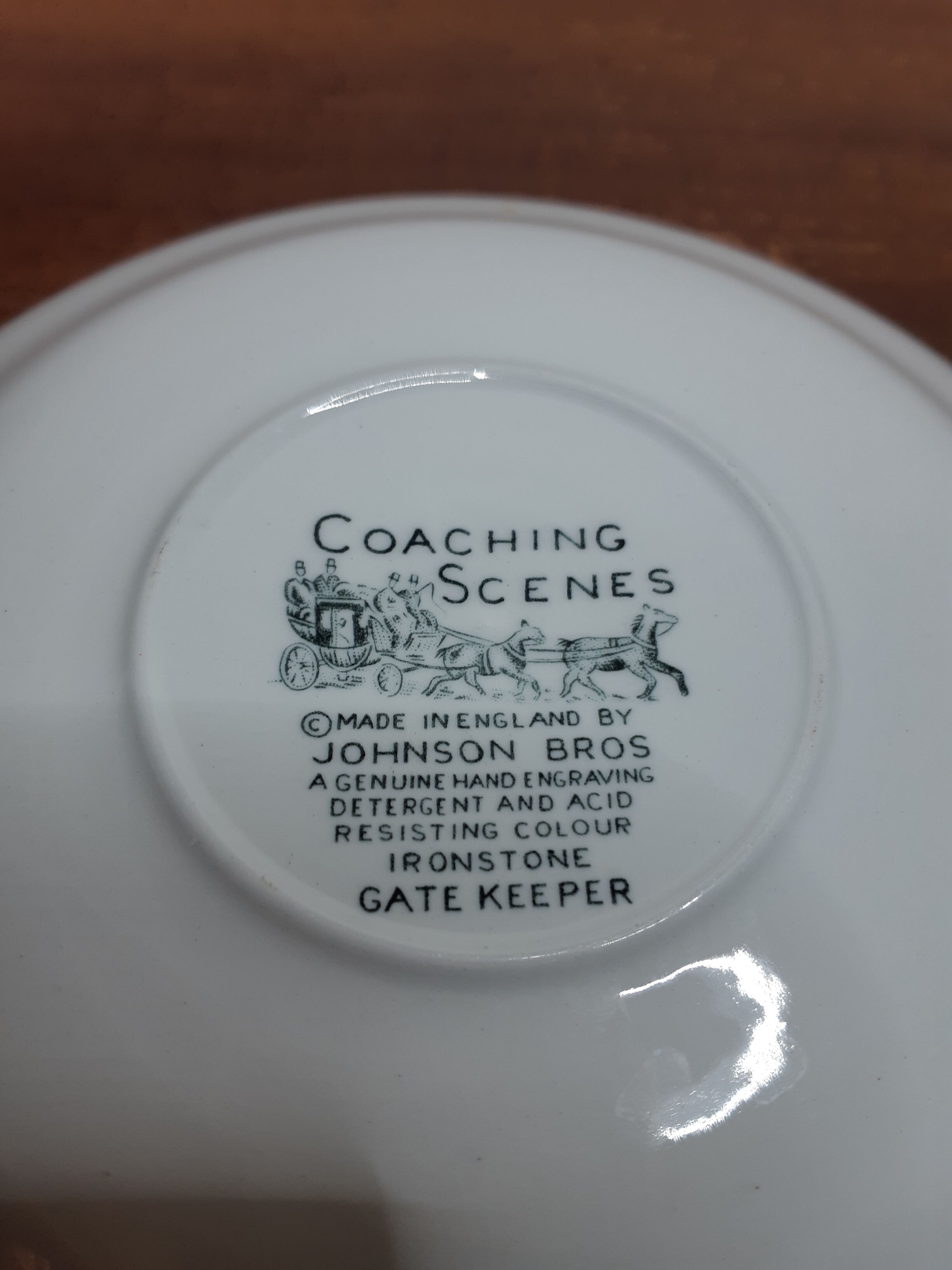 Jonhson bros cup coatching scenes model, english ceramic, antique