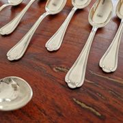 Ercuis - Set of 12 small silver-plated Sully coffee spoons