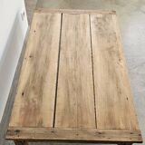 Antique low farmhouse table in beech wood