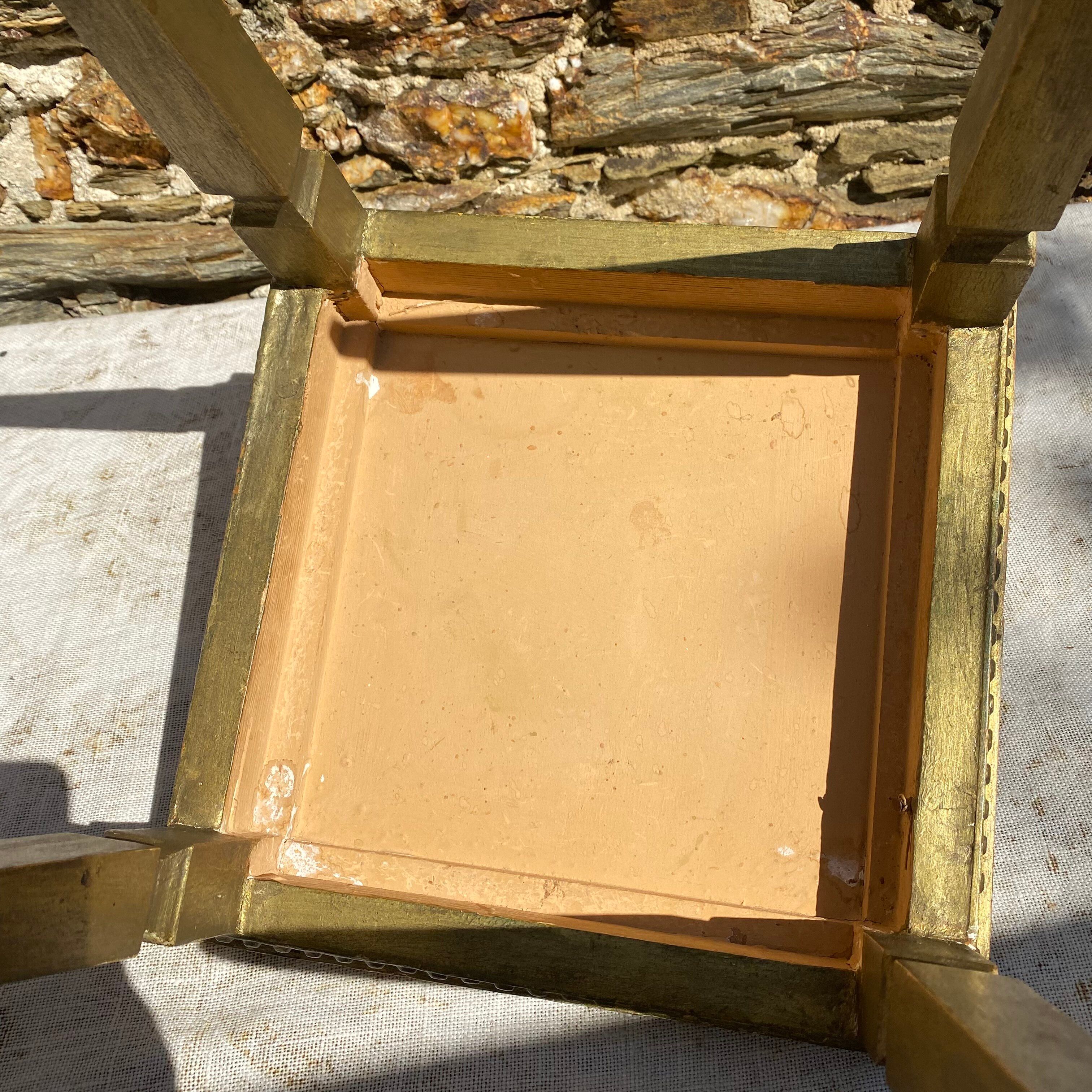 Bedside table, Florentine style side table.