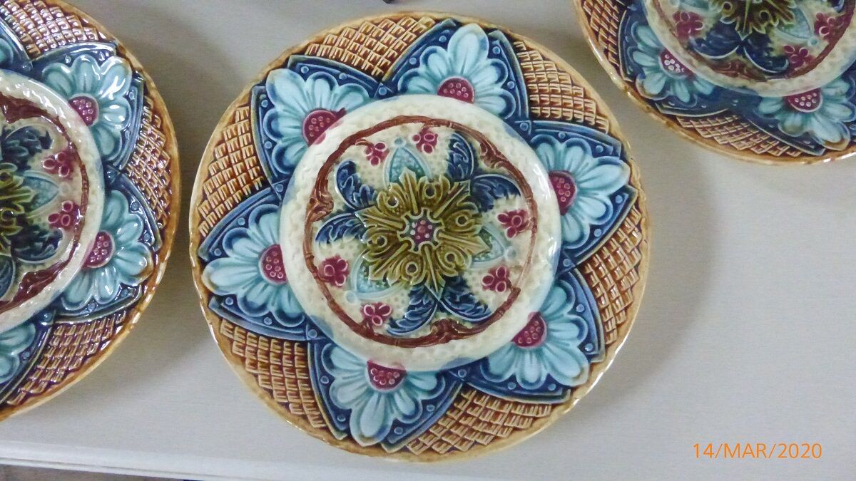 Lots of faience plates