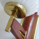 Scandinavian vintage aplique, 60s, teak glass brass