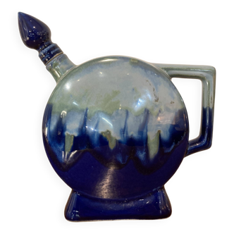 Art Deco flamed stoneware liqueur bottle