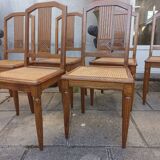 Set of 6 Art Deco chairs