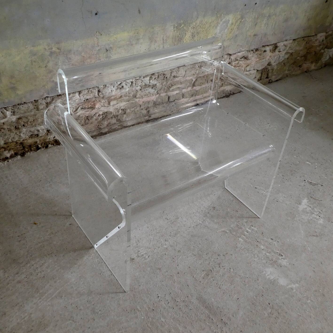 plexiglass bench, 1970