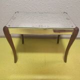 Saber-legged mirrored coffee table 1960